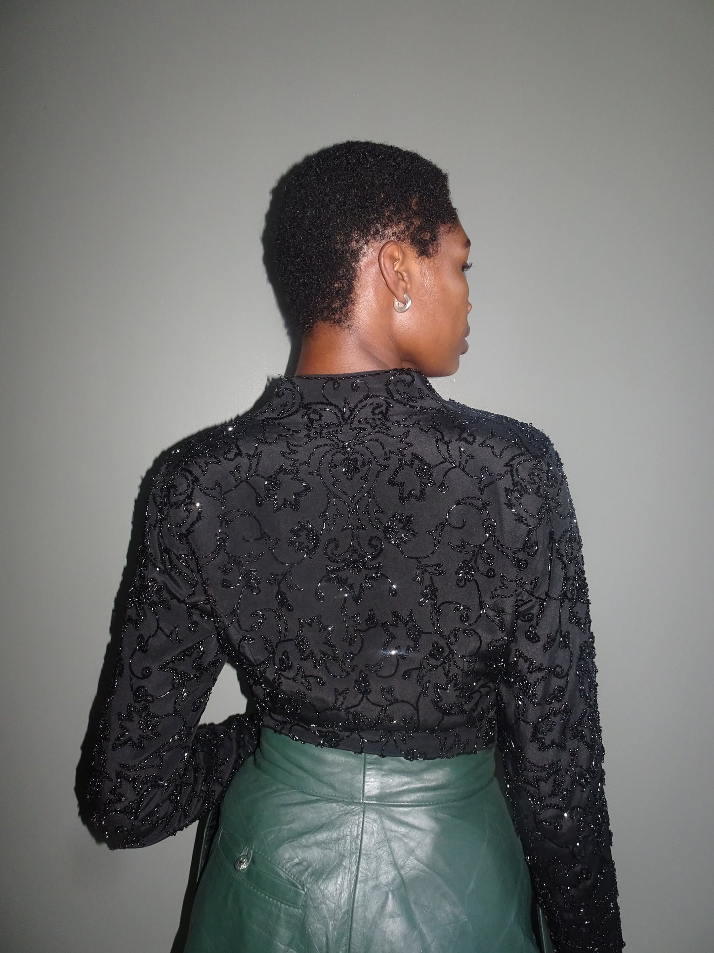 Madamette Curated Vintage Sequins Bustier Blouse
