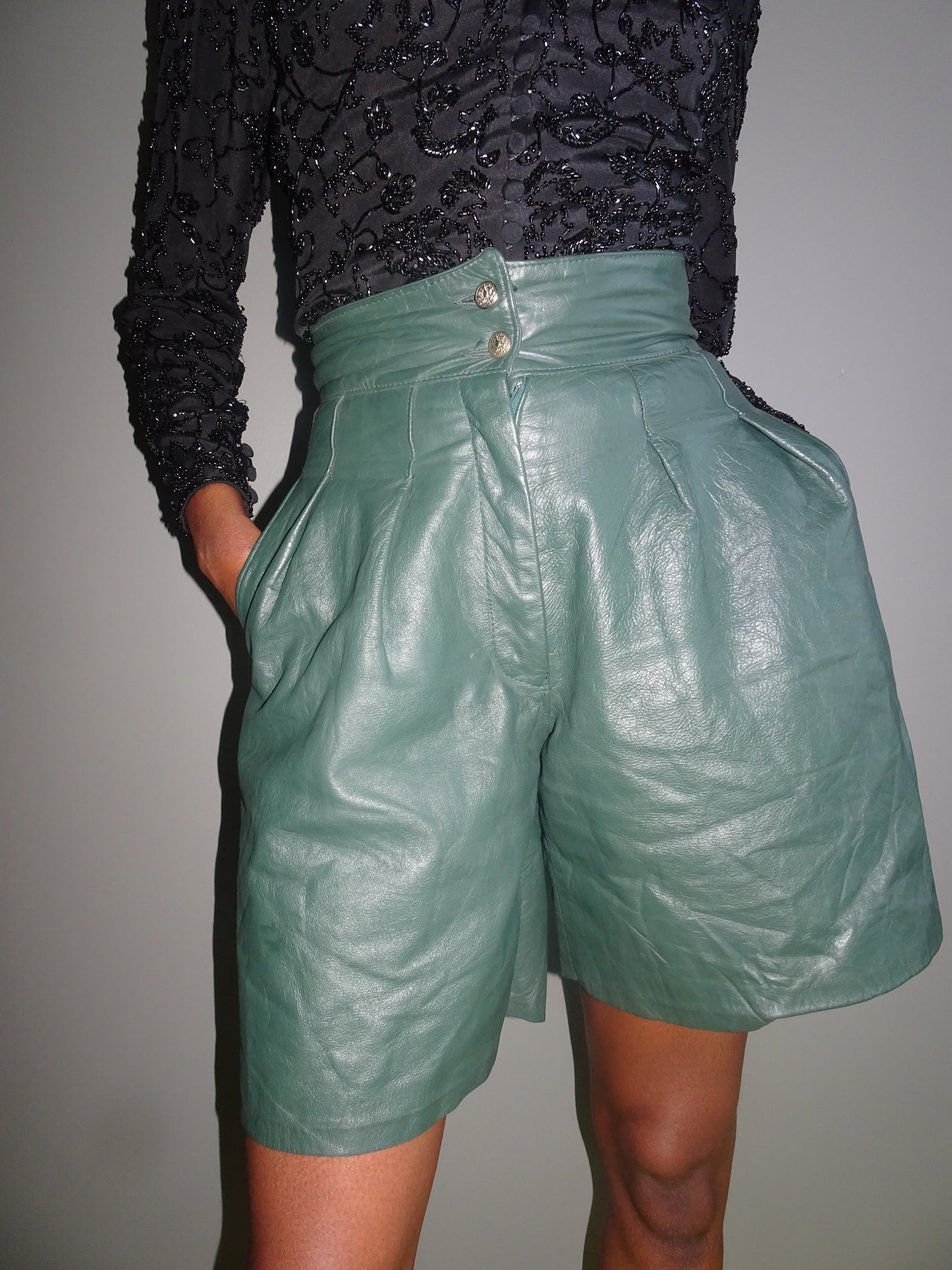Madamette Curated Vintage Green Shorts