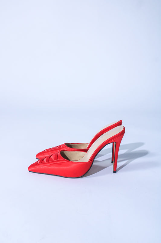 Corset Mules Rouge