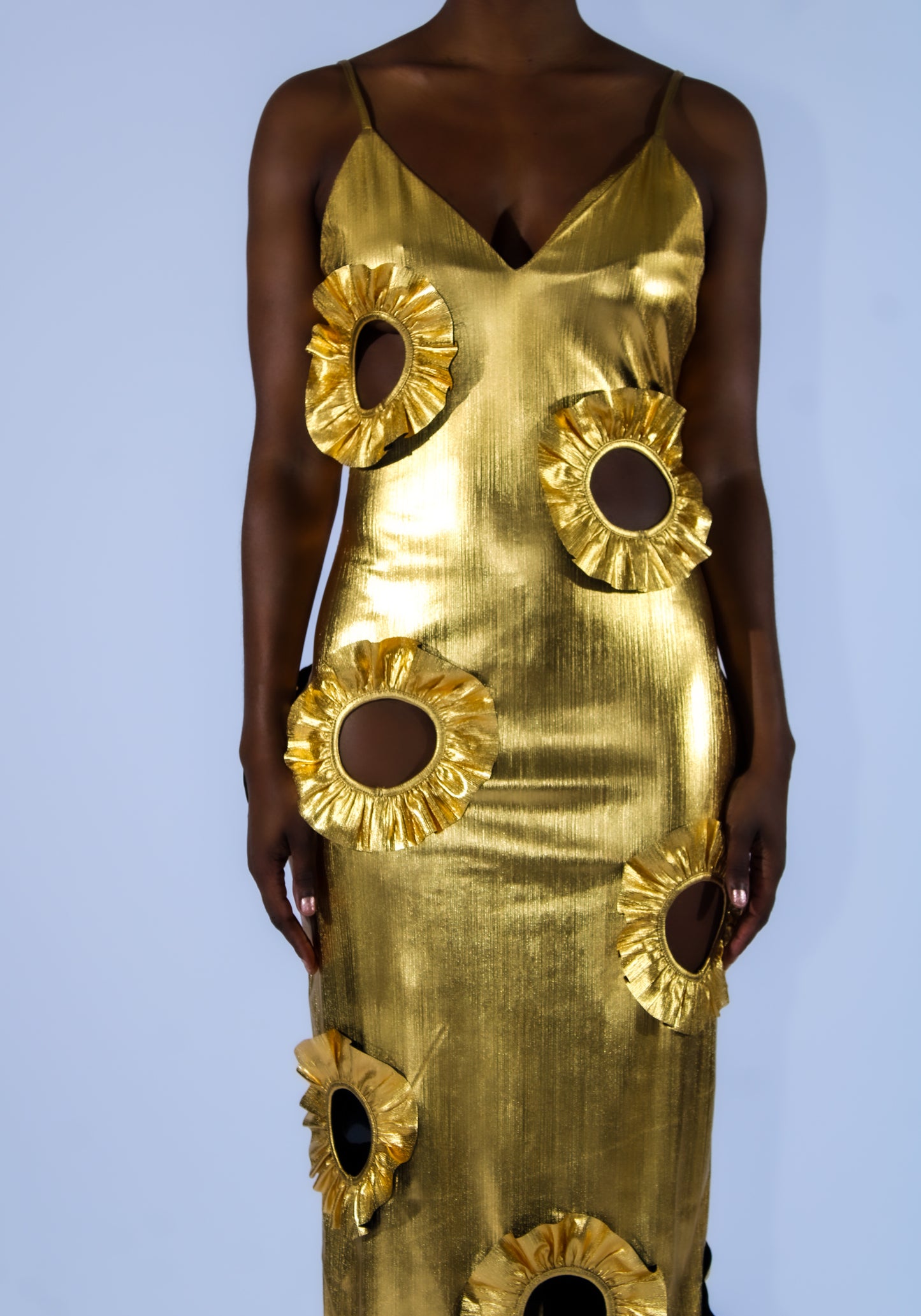 Fleurs Dress Gold (Preorder)